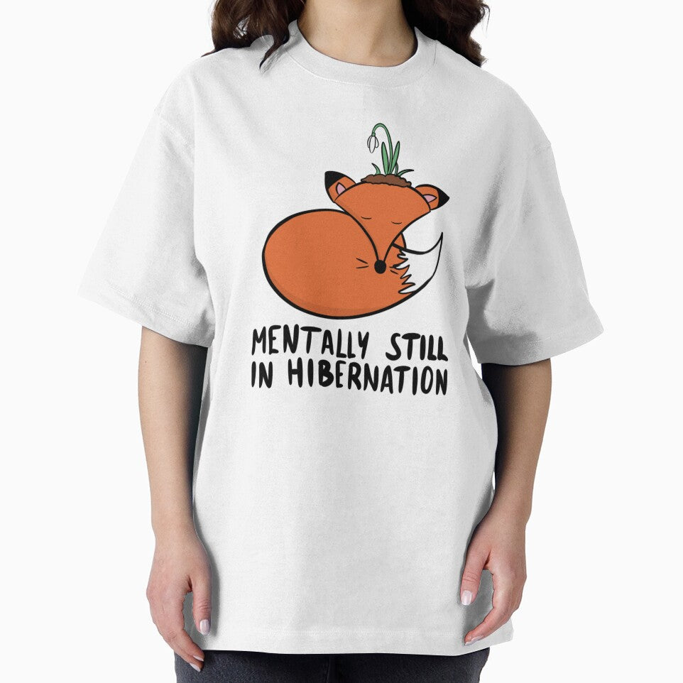Mentally Still In Hibernation Cute Sleeping Fox by DesignFreakArt T-Shirts, Hoodie, Sweatshirt | BlankRebels.com (Image 2)