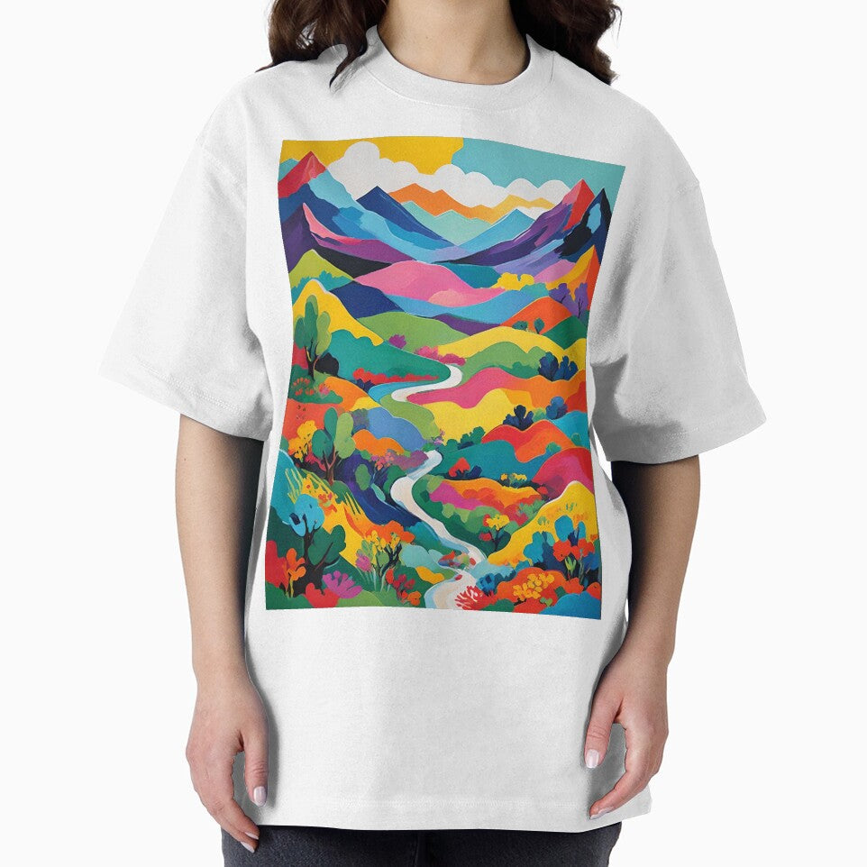 Colorful Mountain Forest Abstract Art by Esterlane T-Shirts, Hoodie, Sweatshirt | BlankRebels.com (Image 2)