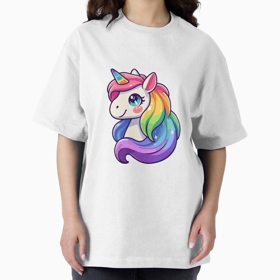 Adorable Rainbow Unicorn with Sparkly Eyes - Cute Magical by Akioos T-Shirts, Hoodie, Sweatshirt | BlankRebels.com (Image 2)