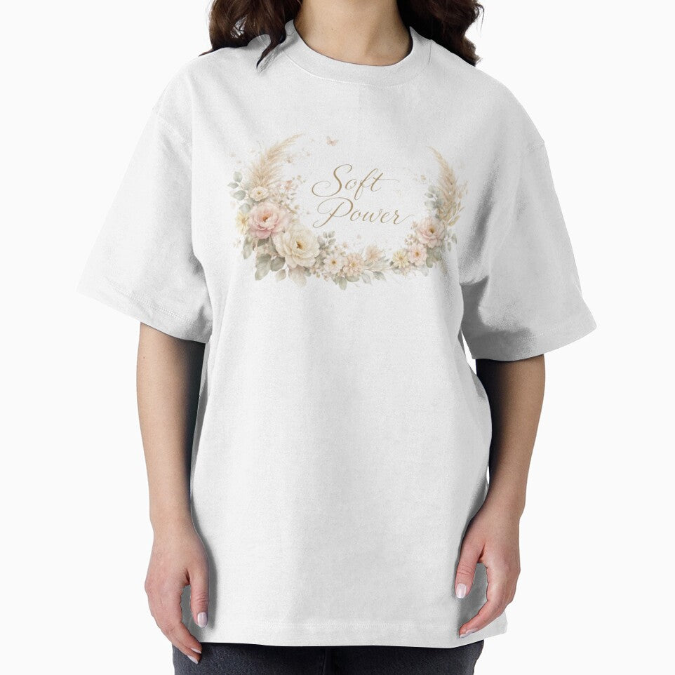 Soft Power Aesthetic Floral Typography Design by Sanika arts T-Shirts, Hoodie, Sweatshirt | BlankRebels.com (Image 2)