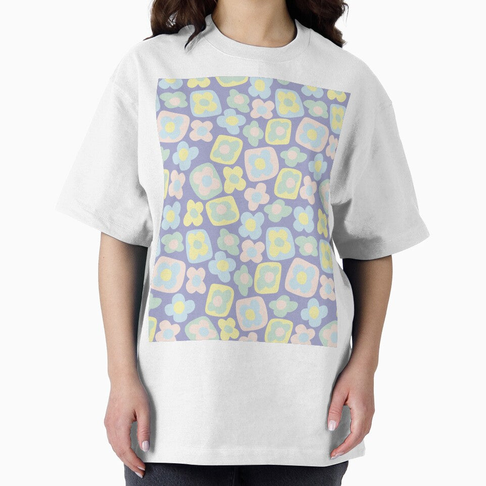 BOHO BOXY MODERN FLOWER PASTEL PURPLE by blomastudios T-Shirts, Hoodie, Sweatshirt | BlankRebels.com (Image 2)