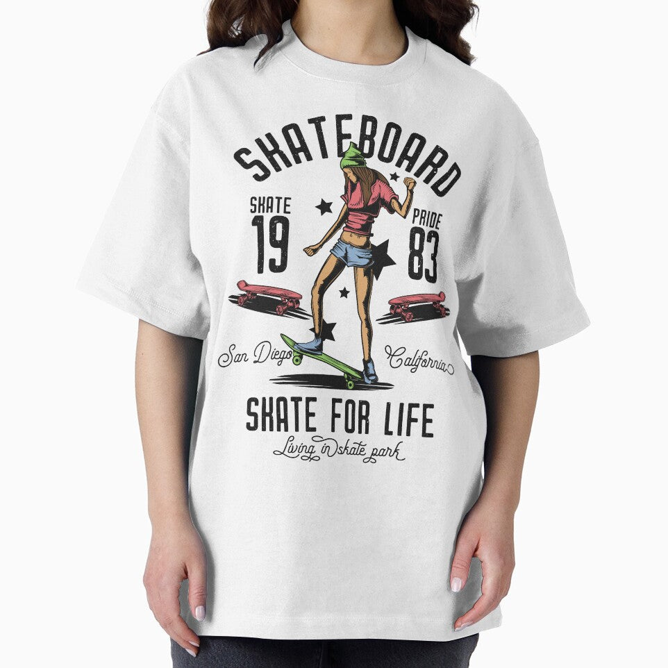 Skateboard girl skate for life t-shirt by ougraz24 Hoodie, Sweatshirt | BlankRebels.com (Image 2)