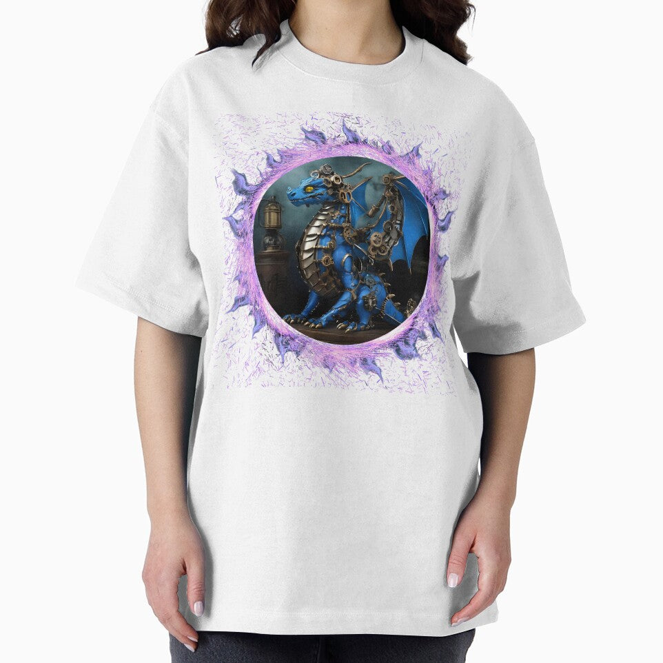 Blue Dragon steam punk design inbeded with mystical fire by BandGTees T-Shirts, Hoodie, Sweatshirt (Image 2)