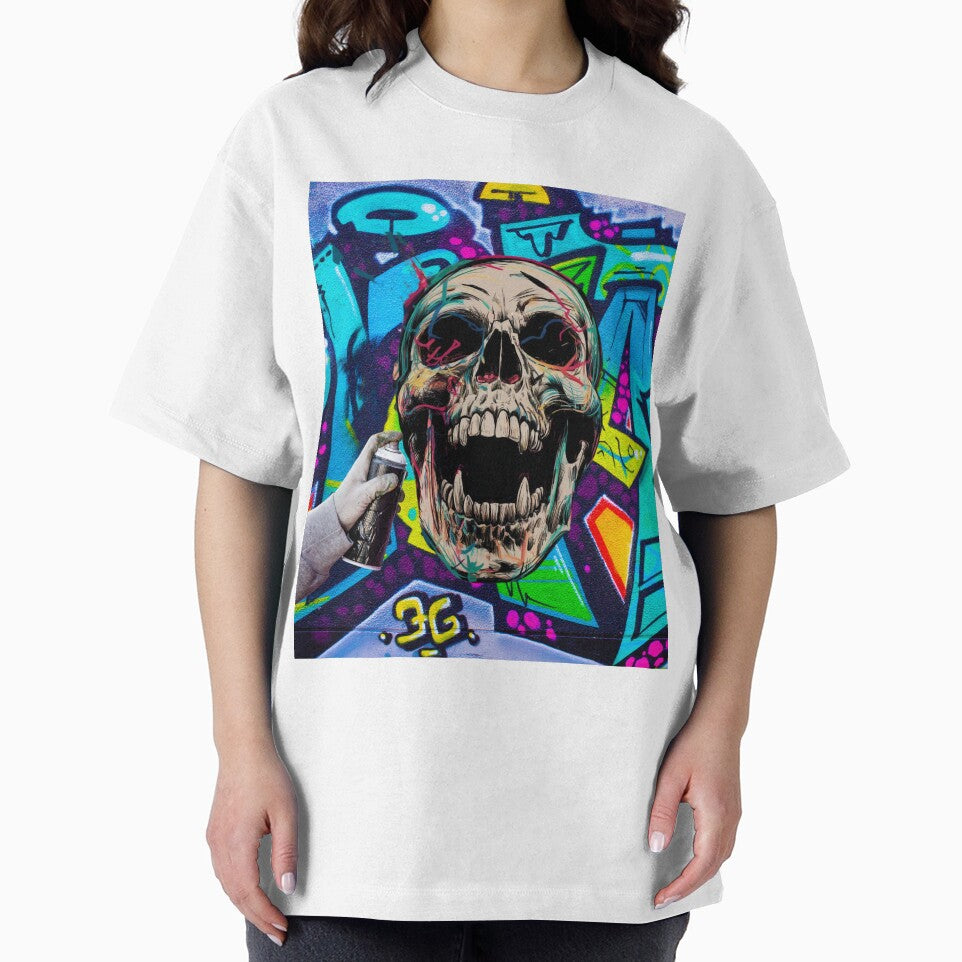 Skull Graffiti: Unleash the Rebellious Edge of Urban Art by StyleFused T-Shirts, Hoodie, Sweatshirt (Image 2)
