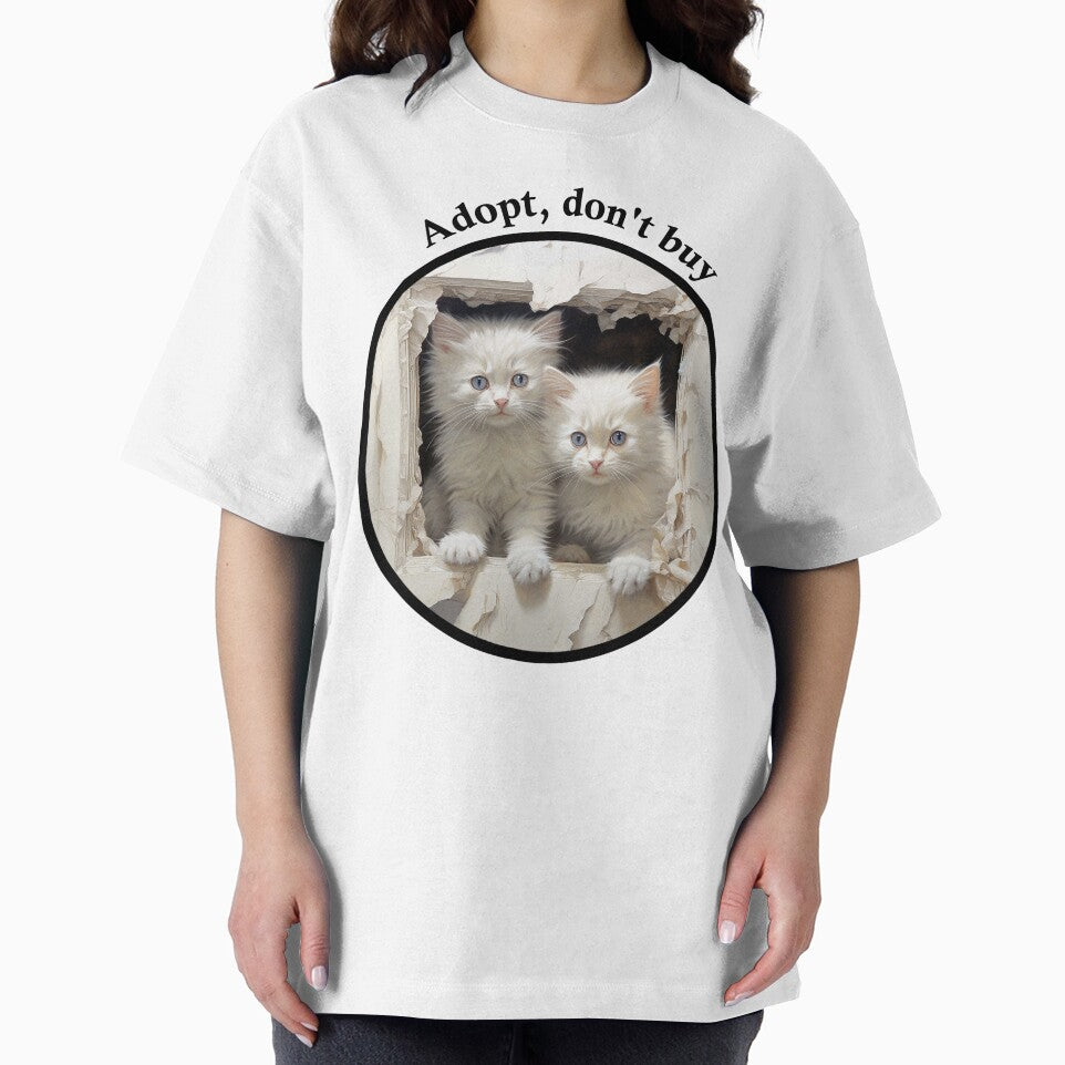 Adopt, don't buy a cat by mikistudio T-Shirts, Hoodie, Sweatshirt | BlankRebels.com (Image 2)