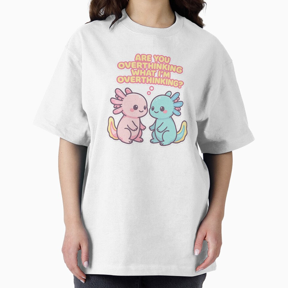 Kawaii Axolotl Are You Overthinking What I'm Overthinking – Funny Overthinker Cute Design by Lunaria Arts... (Image 2)