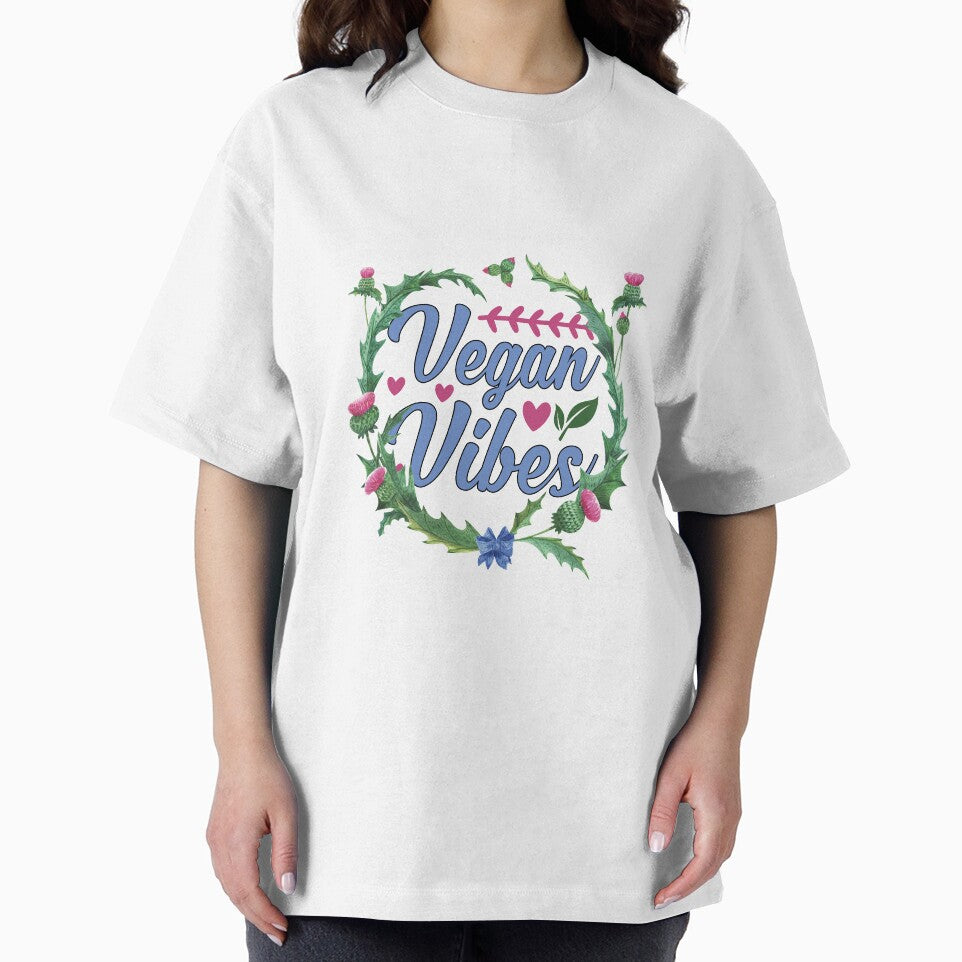Vegan Vibes Floral Watercolor by bumperapparels T-Shirts, Hoodie, Sweatshirt | BlankRebels.com (Image 2)
