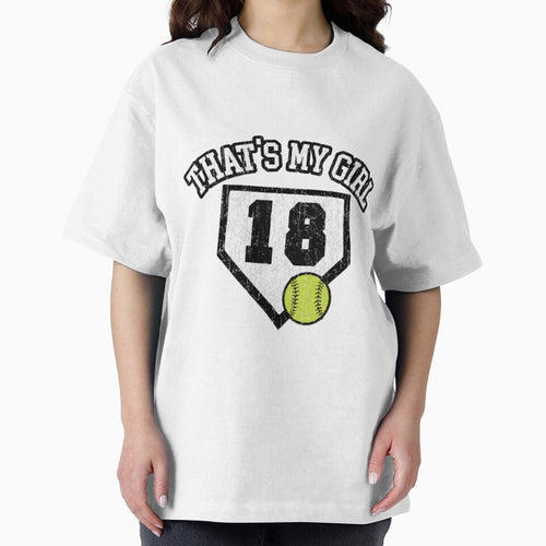 18 Thats My Girl Softball Mom Dad of Number 18 by MinettaJewell T-Shirts, Hoodie, Sweatshirt | BlankRebels.com (Image 2)