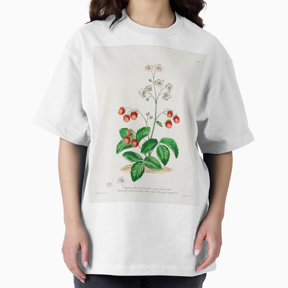Strawberry Plants | Strawberry Antique Botanical Illustration by TeeARTHY T-Shirts, Hoodie, Sweatshirt (Image 2)