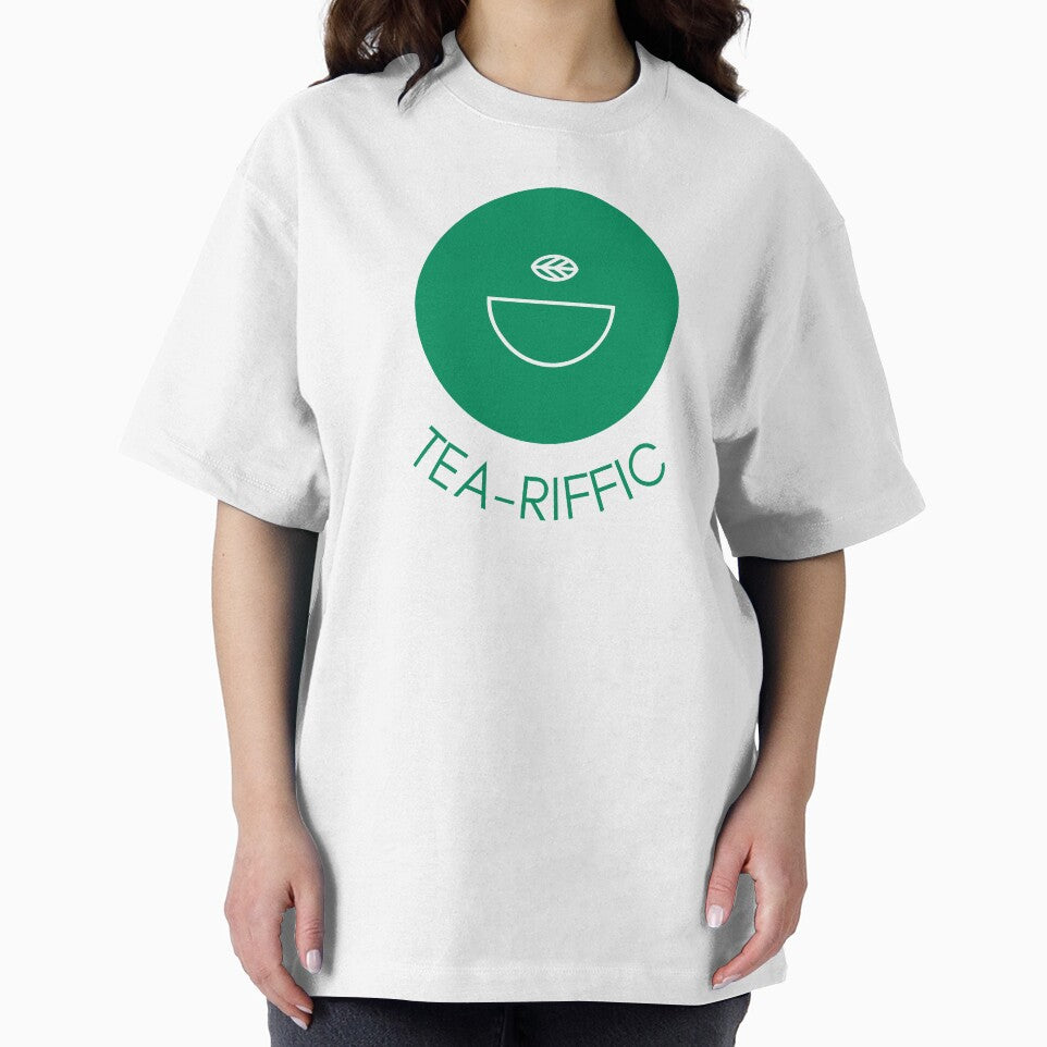 Tea-riffic Minimalist Green Tea Pun by LekkieStudioArt T-Shirts, Hoodie, Sweatshirt | BlankRebels.com (Image 2)