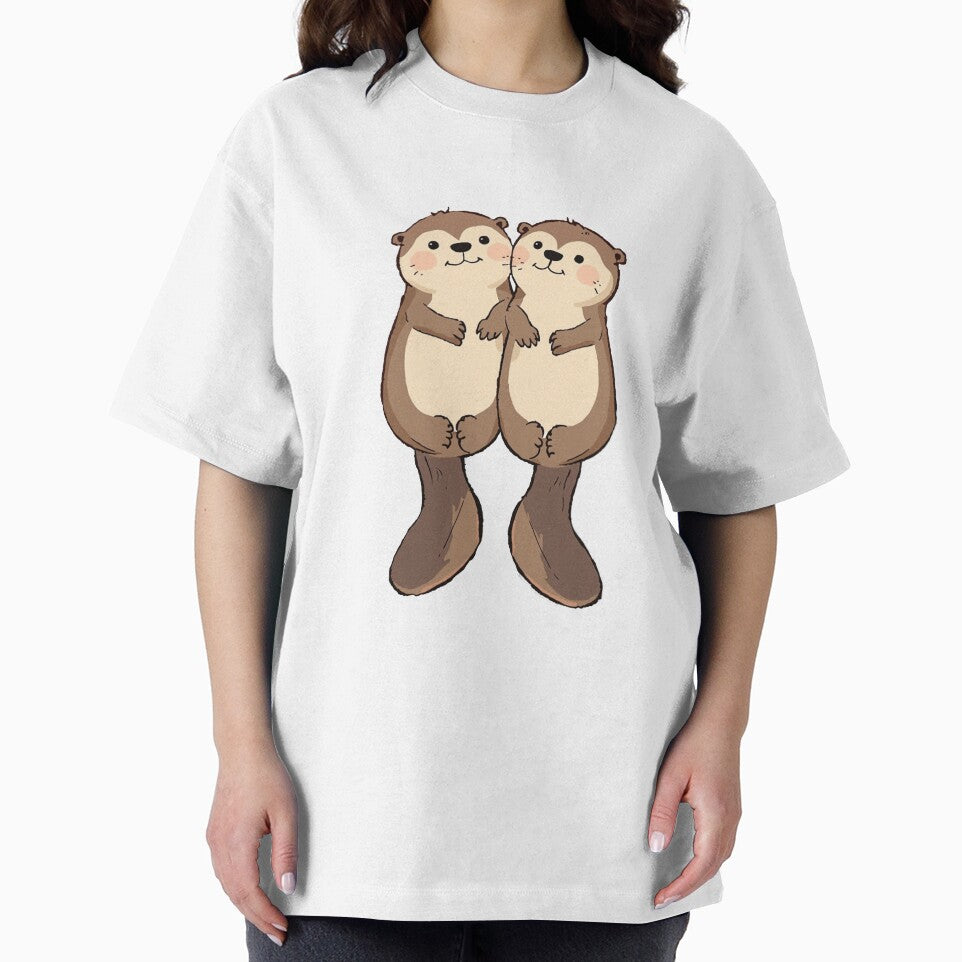 Adorable Otter Couple Cute Animal Love by SOUFIANE1991 T-Shirts, Hoodie, Sweatshirt | BlankRebels.com (Image 2)