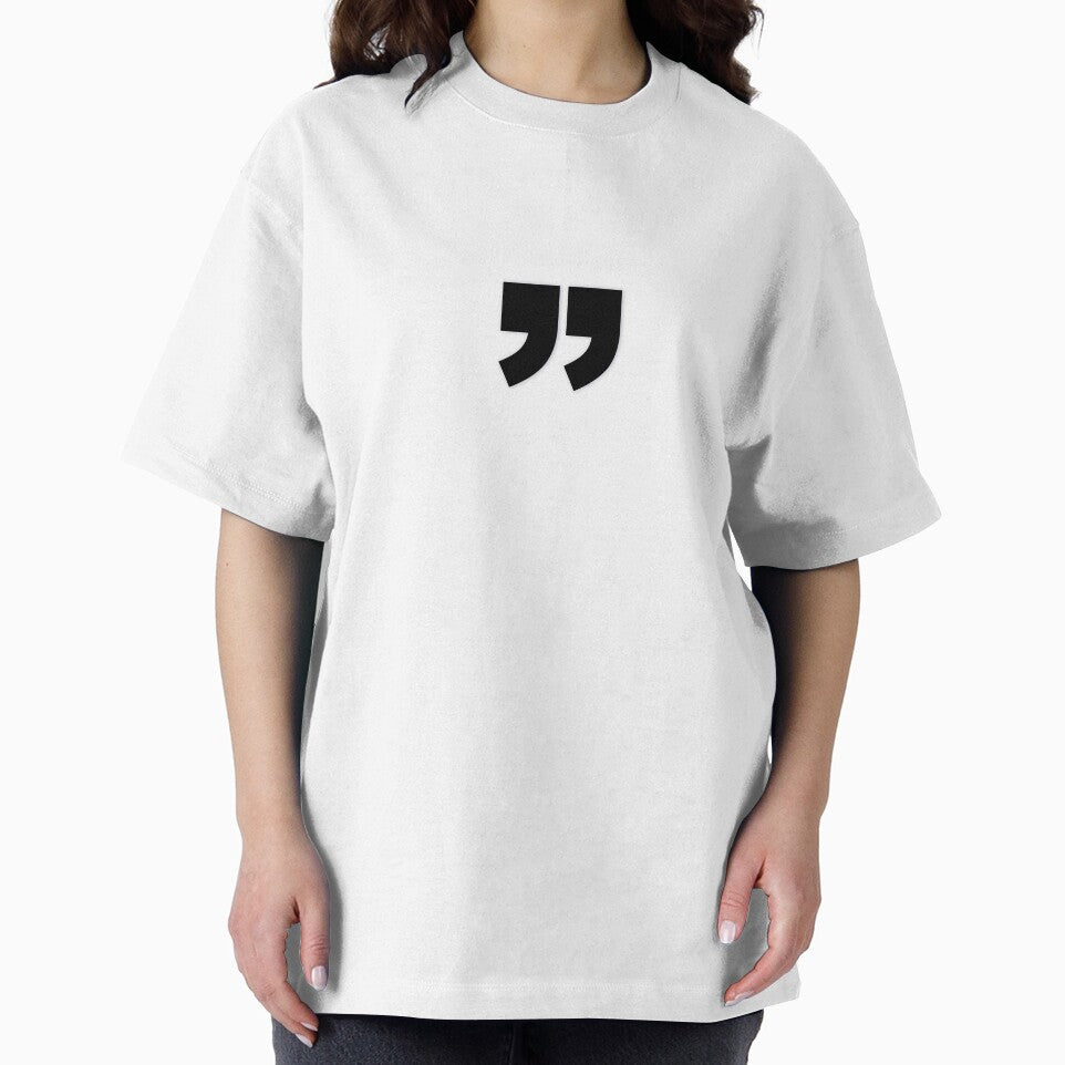 DOUBLE QUOTES (R)— Black Minimal Bold Type Statement by WORDPAUSE T-Shirts, Hoodie, Sweatshirt | BlankRebels.com (Image 2)