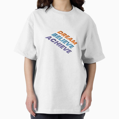 'Dream, Believe, Achieve' 3D Isometric Typography by trepiu T-Shirts, Hoodie, Sweatshirt | BlankRebels.com (Image 2)