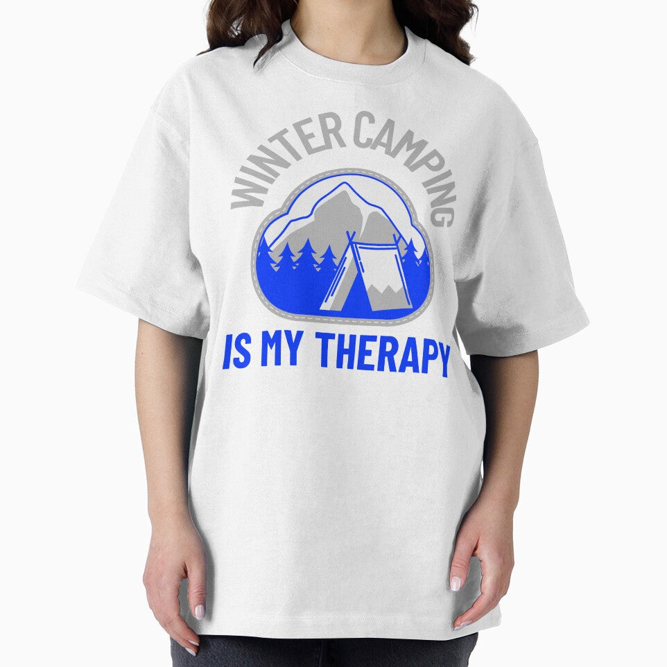 Winter Camping Is My Therapy – Snow Camping & Outdoor Adventure Tee by FusionTeeDesign Hoodie, Sweatshirt (Image 2)