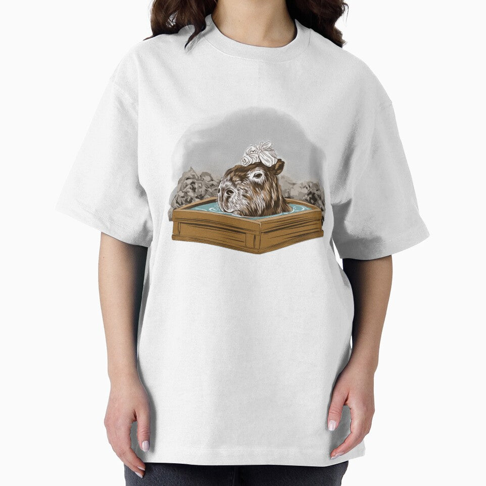 Capybara Onsen Steaming by T-pocket T-Shirts, Hoodie, Sweatshirt | BlankRebels.com (Image 2)