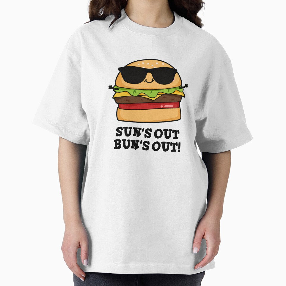 Sun's Out Bun's Out Funny Burger Puns by punnybone T-Shirts, Hoodie, Sweatshirt | BlankRebels.com (Image 2)