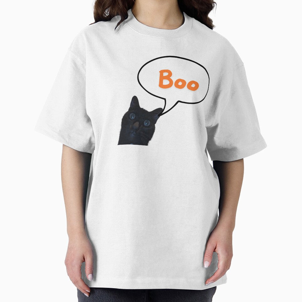 Black Cat Saying Boo T-Shirts, Hoodie, Sweatshirt