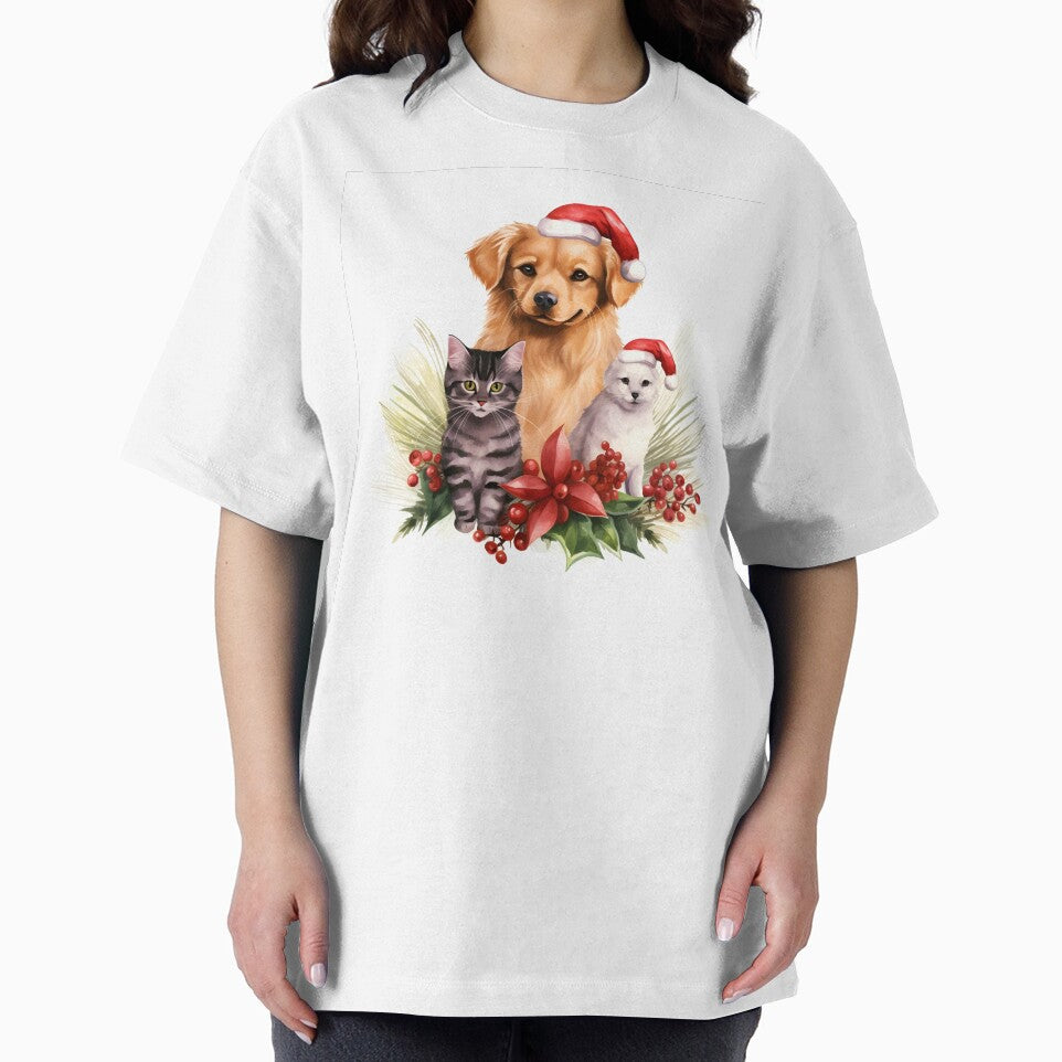adorable dog and cat christmas holiday print by dcrc T-Shirts, Hoodie, Sweatshirt | BlankRebels.com (Image 2)