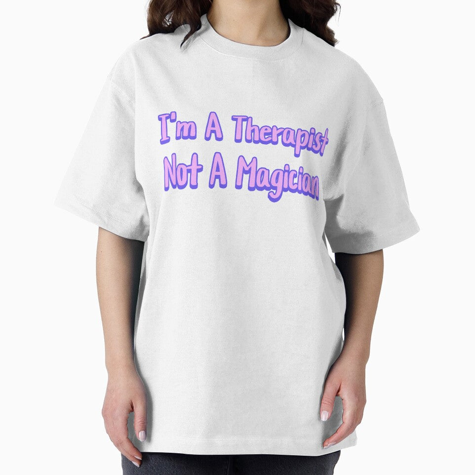 I'm A Therapist Not A Magician! Funny Therapy Humor Purple by PMCreative T-Shirts, Hoodie, Sweatshirt (Image 2)