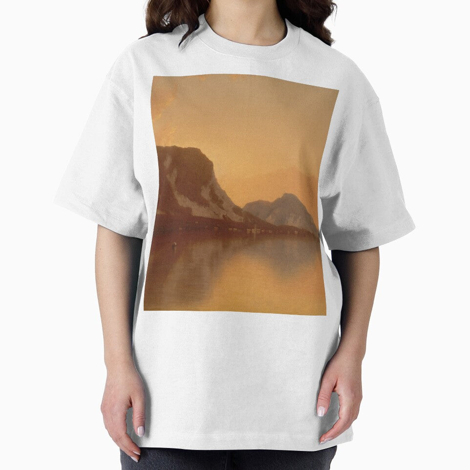 Sunset painting, Sunset Artwork,Isola Bella in Lago Maggiore by danaJG T-Shirts, Hoodie, Sweatshirt (Image 2)