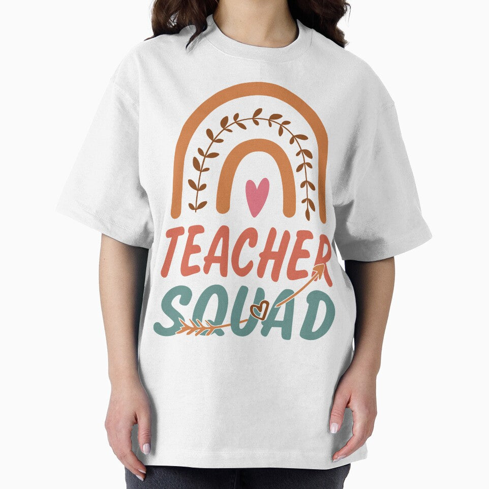 Teacher Squad Rainbow Quote Gift Idea For Men and Womens - Funny Teacher by Mmmm3344 T-Shirts, Hoodie, Sweatshirt (Image 2)