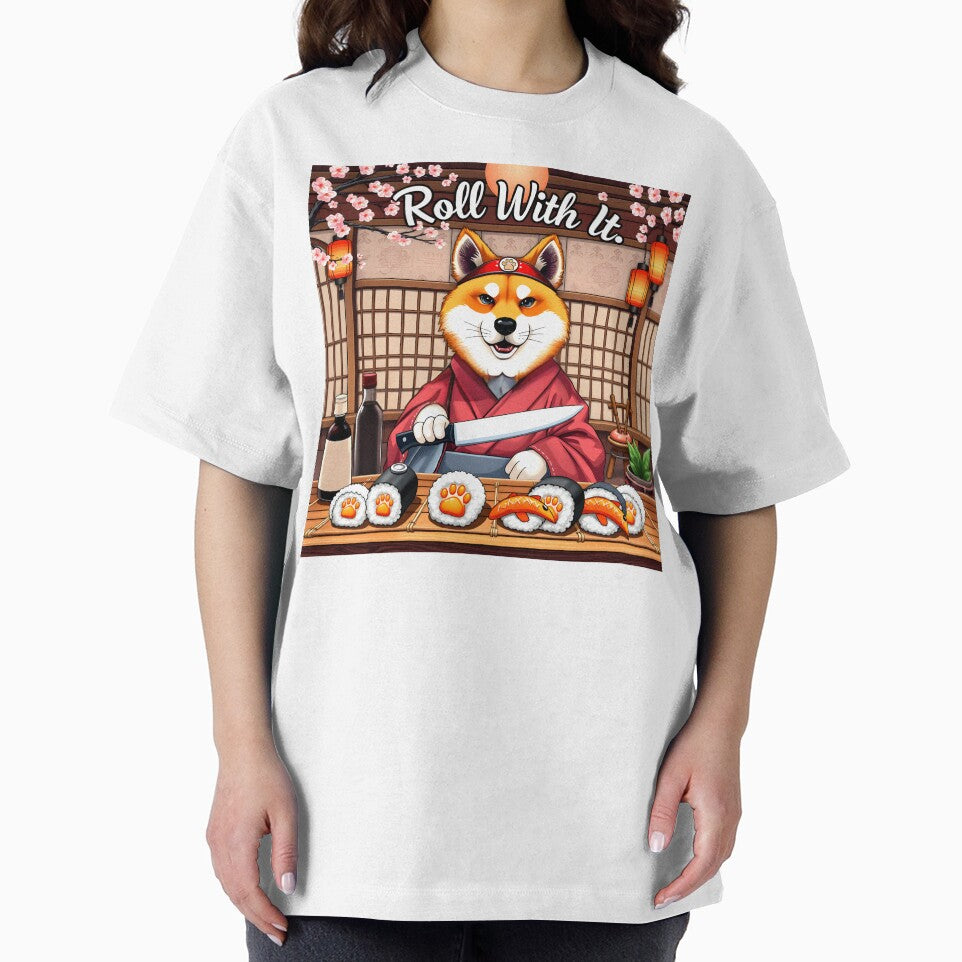 Roll With It Sushi Dog Humor by BuffysFlavor T-Shirts, Hoodie, Sweatshirt | BlankRebels.com (Image 2)
