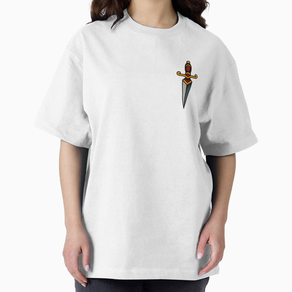 Traditional Dagger Tattoo – Classic Old School Flash Design by Scandi-Design T-Shirts, Hoodie, Sweatshirt (Image 2)