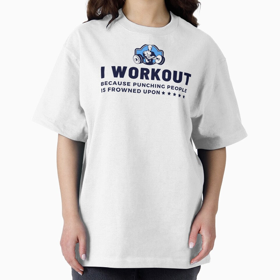 I Workout Because Punching People Is Frowned Upon by MotivateToLife T-Shirts, Hoodie, Sweatshirt | BlankRebels.com (Image 2)