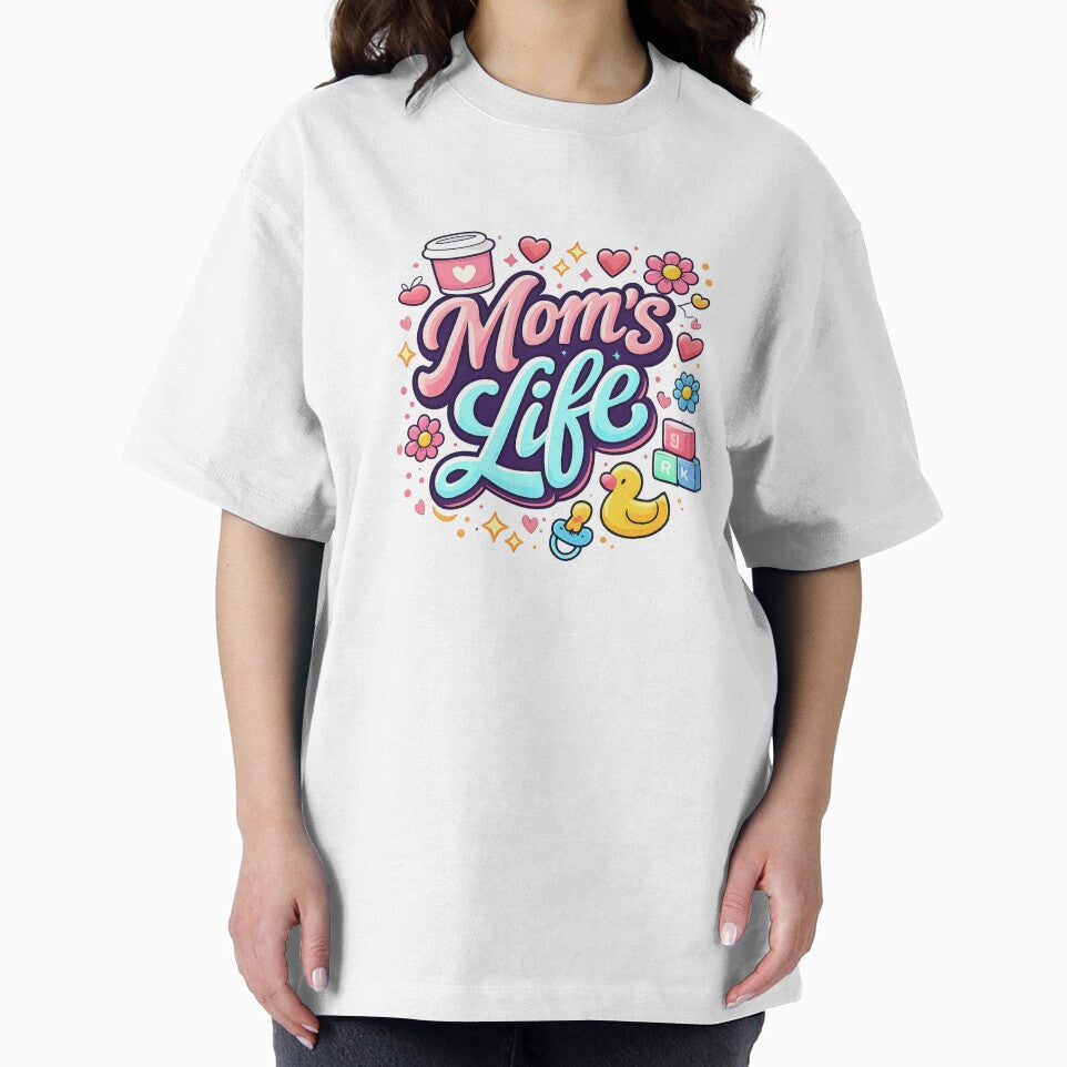 Mom’s Life – Fun and Colorful Typography by meryemjanet T-Shirts, Hoodie, Sweatshirt | BlankRebels.com (Image 2)