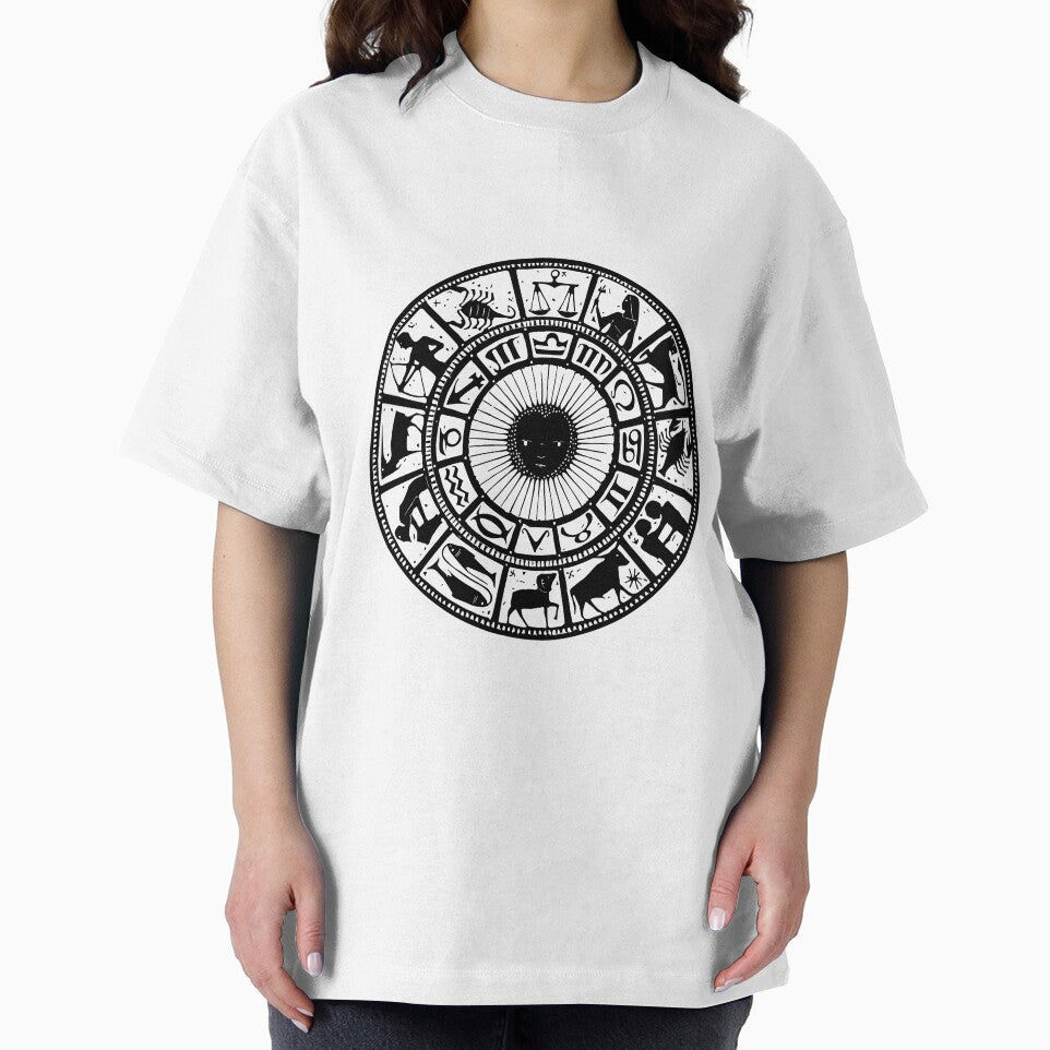 Vintage Zodiac Wheel with all 12 signs -- Black by MagicStrawberry T-Shirts, Hoodie, Sweatshirt | BlankRebels.com (Image 2)