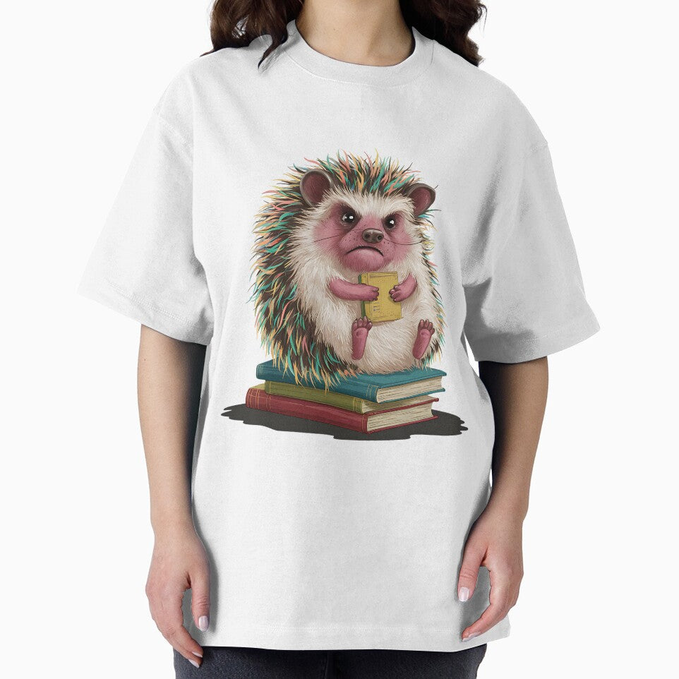 Cute Hedgehog Book Nerd Funny Readers by Micro-dose T-Shirts, Hoodie, Sweatshirt | BlankRebels.com (Image 2)