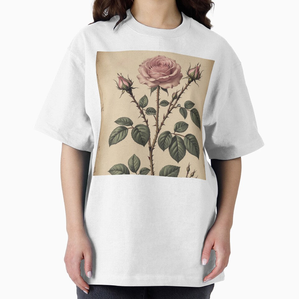 Vintage Rose Botanical Illustration Study by PrimeGens T-Shirts, Hoodie, Sweatshirt | BlankRebels.com (Image 2)