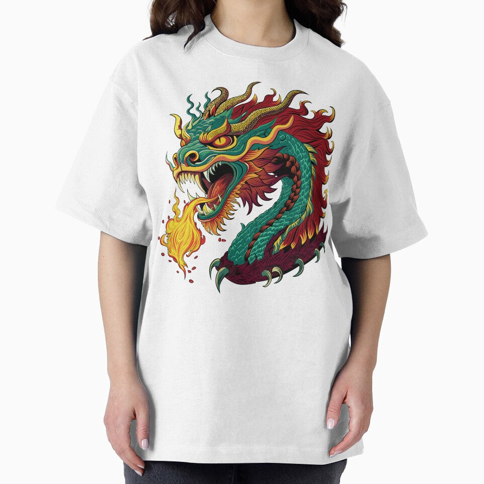 Japanese Fantasy Flame Fire Breathing Dragon by FemmePod T-Shirts, Hoodie, Sweatshirt | BlankRebels.com (Image 2)