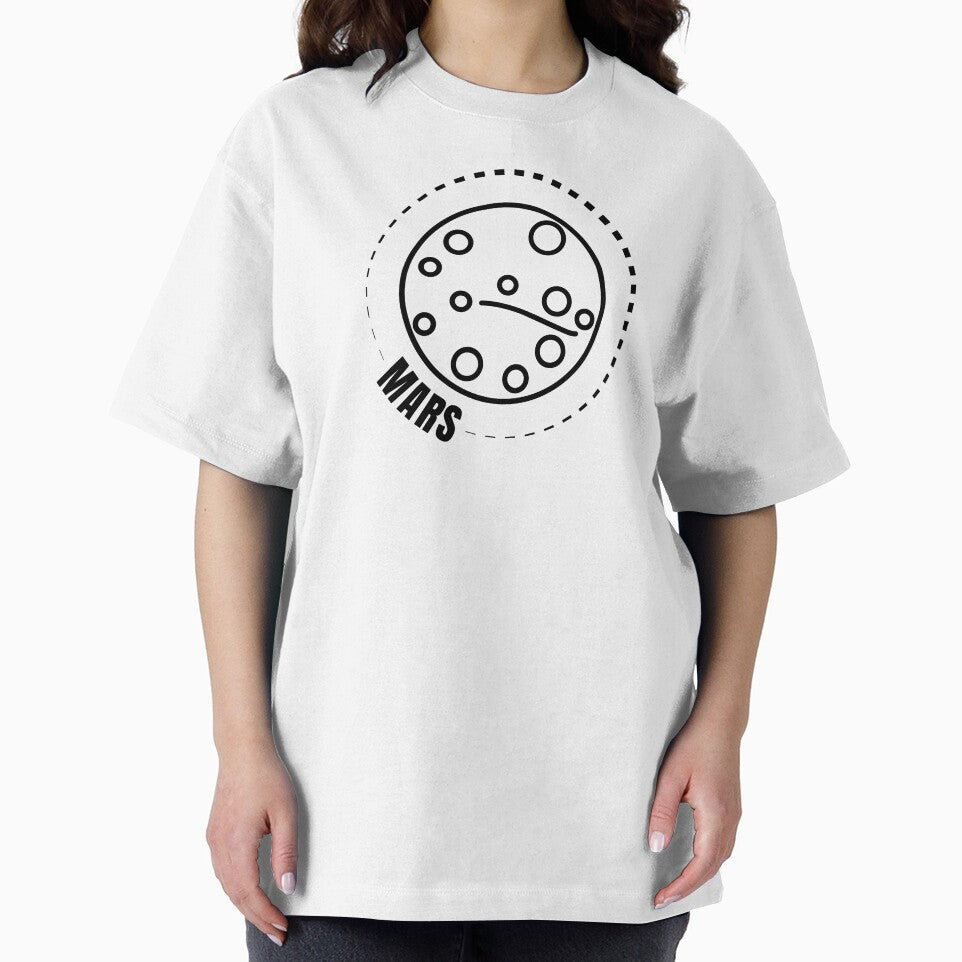 Planet Mars (BLACK DESIGN) by EleannaInSpace T-Shirts, Hoodie, Sweatshirt | BlankRebels.com (Image 2)