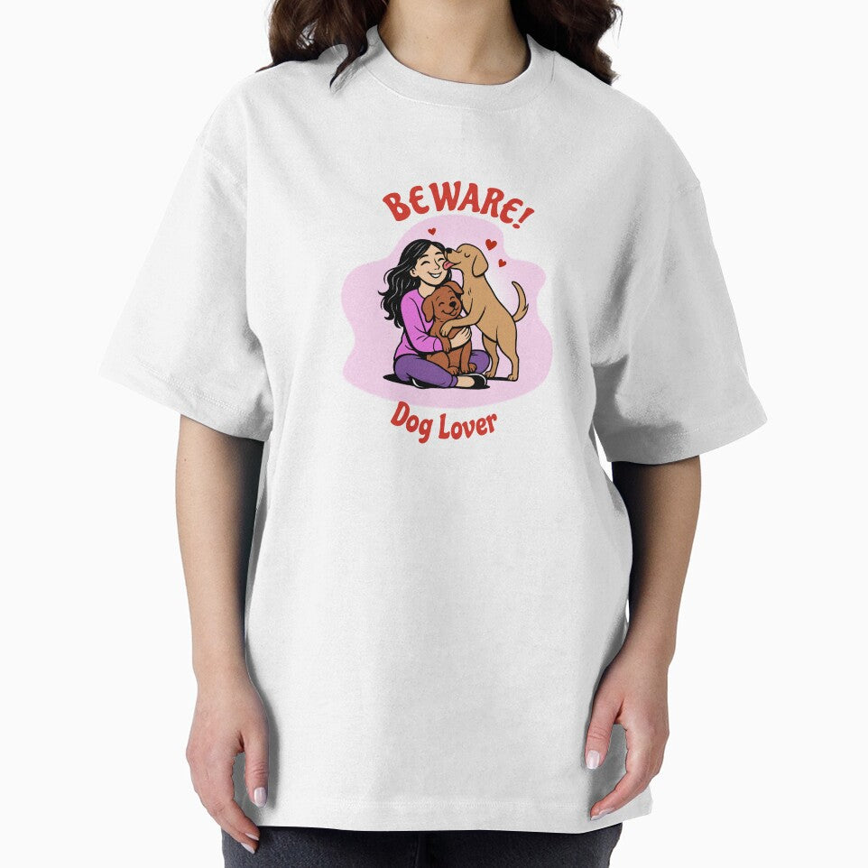 Beware! Dog Lover Girl | Cute Pet Art by Lily's World