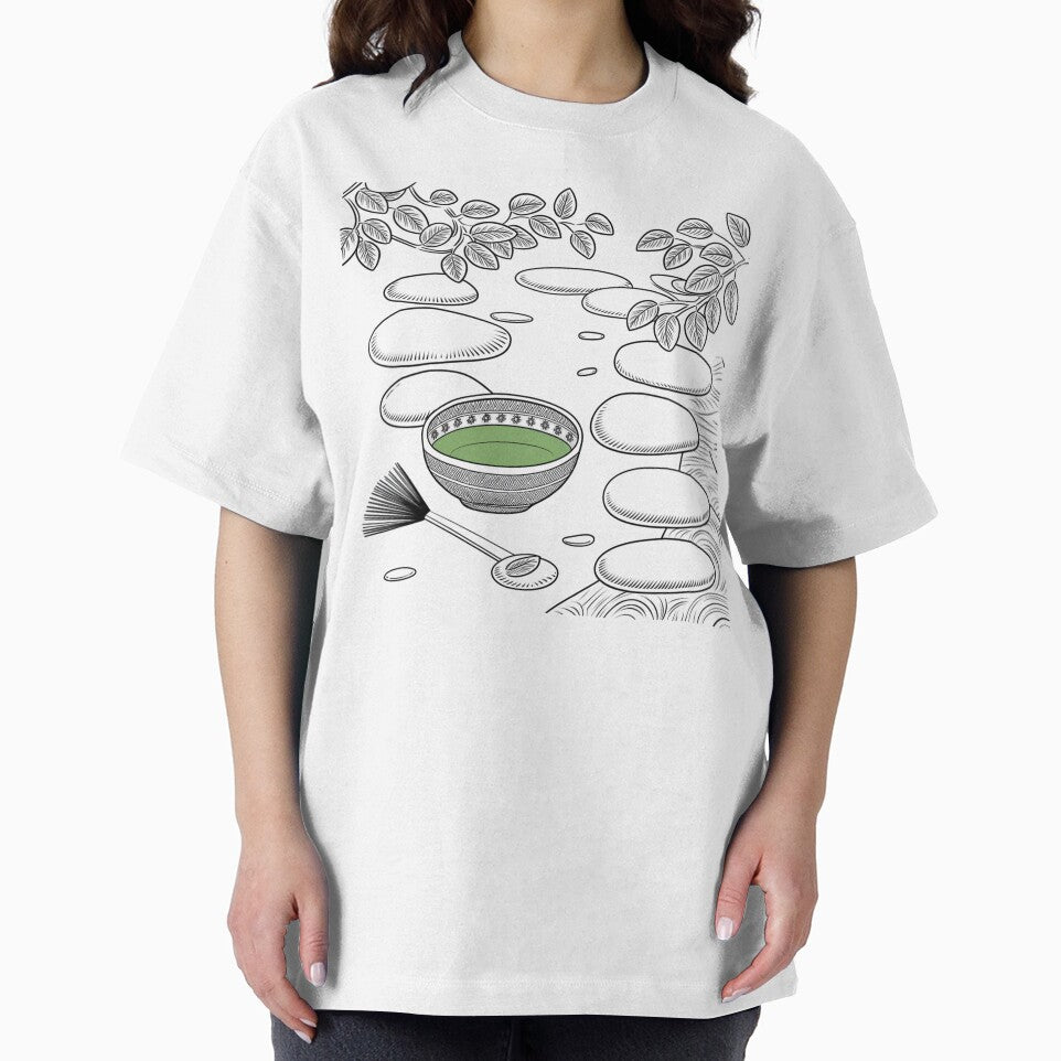 Zen Garden with Matcha Tea Bowl by RoxyBlazeArt14 T-Shirts, Hoodie, Sweatshirt | BlankRebels.com (Image 2)