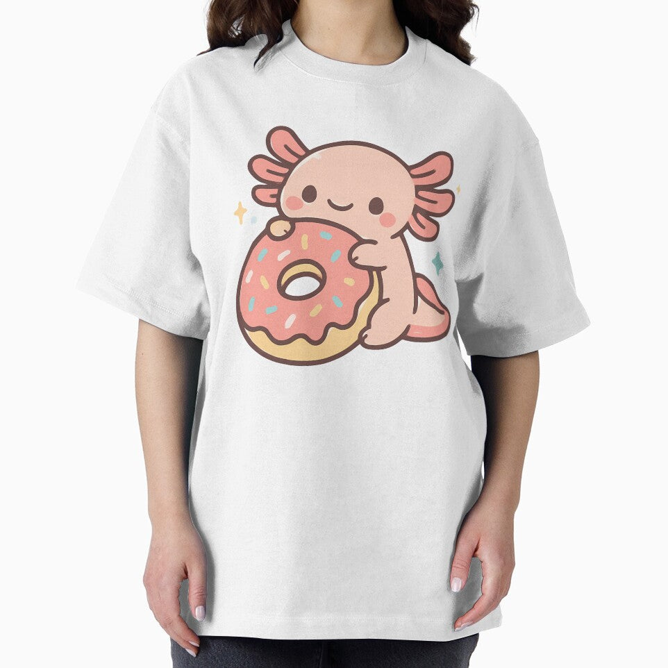 Cute Axolotl with Donut | Kawaii Axolotl by stylishdzign T-Shirts, Hoodie, Sweatshirt | BlankRebels.com (Image 2)