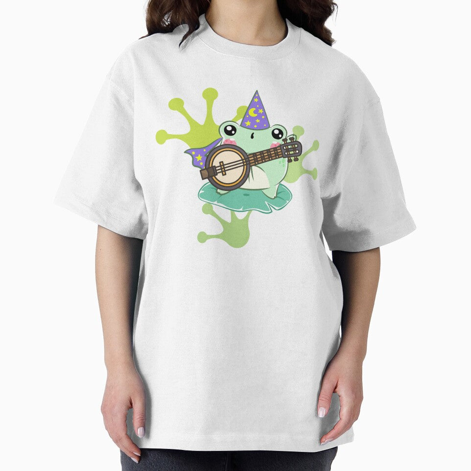 kawaii frog playing banjo by sonizma T-Shirts, Hoodie, Sweatshirt | BlankRebels.com (Image 2)
