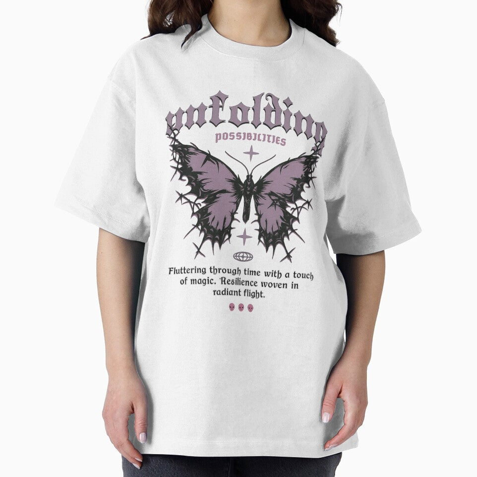 Unfolding Possibilities – Gothic Y2K Butterfly Design by ThaliaMoon T-Shirts, Hoodie, Sweatshirt | BlankRebels.com (Image 2)