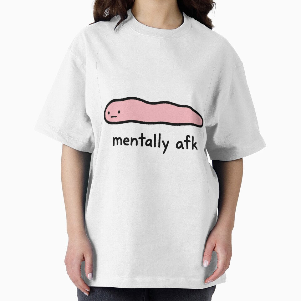 Mentally AFK Funny Worm Sticker by Przemsi40 T-Shirts, Hoodie, Sweatshirt | BlankRebels.com (Image 2)