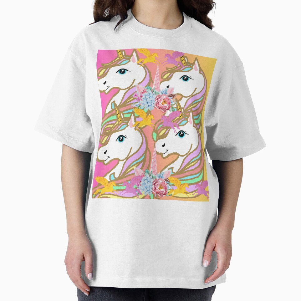 Magical Unicorn Garden - Whimsical Floral Pattern Art by Extremeallie T-Shirts, Hoodie, Sweatshirt (Image 2)