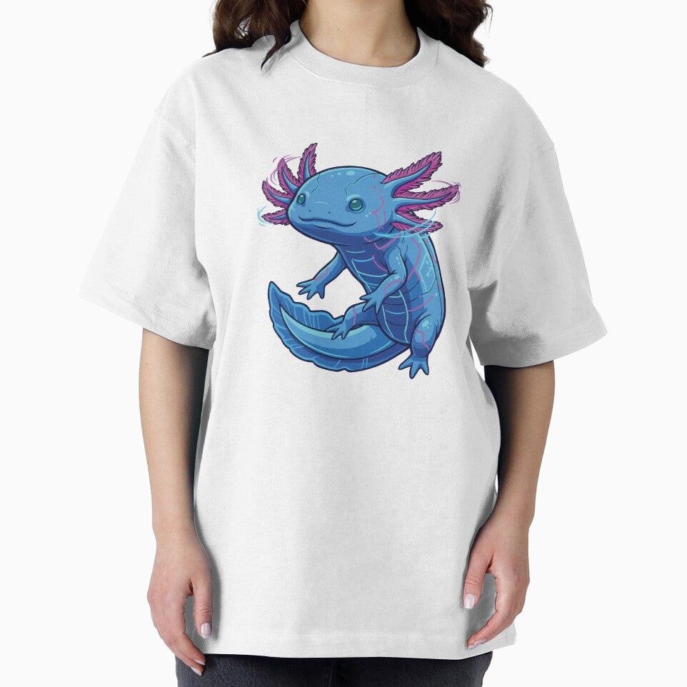 Electric Blue – Cyberpunk Style Axolotl by Petzzz T-Shirts, Hoodie, Sweatshirt | BlankRebels.com (Image 2)