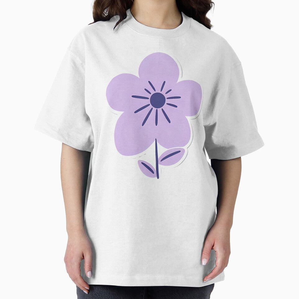 Cute Pastel Purple Aesthetic Flower Sticker Design by MiloOfficial T-Shirts, Hoodie, Sweatshirt | BlankRebels.com (Image 2)