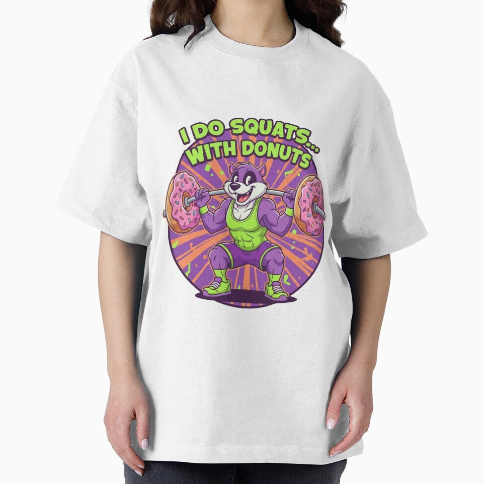 Funny Squats Donuts Gym – Humorous Weightlifting Animal Art Cheat Day Workout Foodies T-Shirts, Hoodie, Sweatshirt