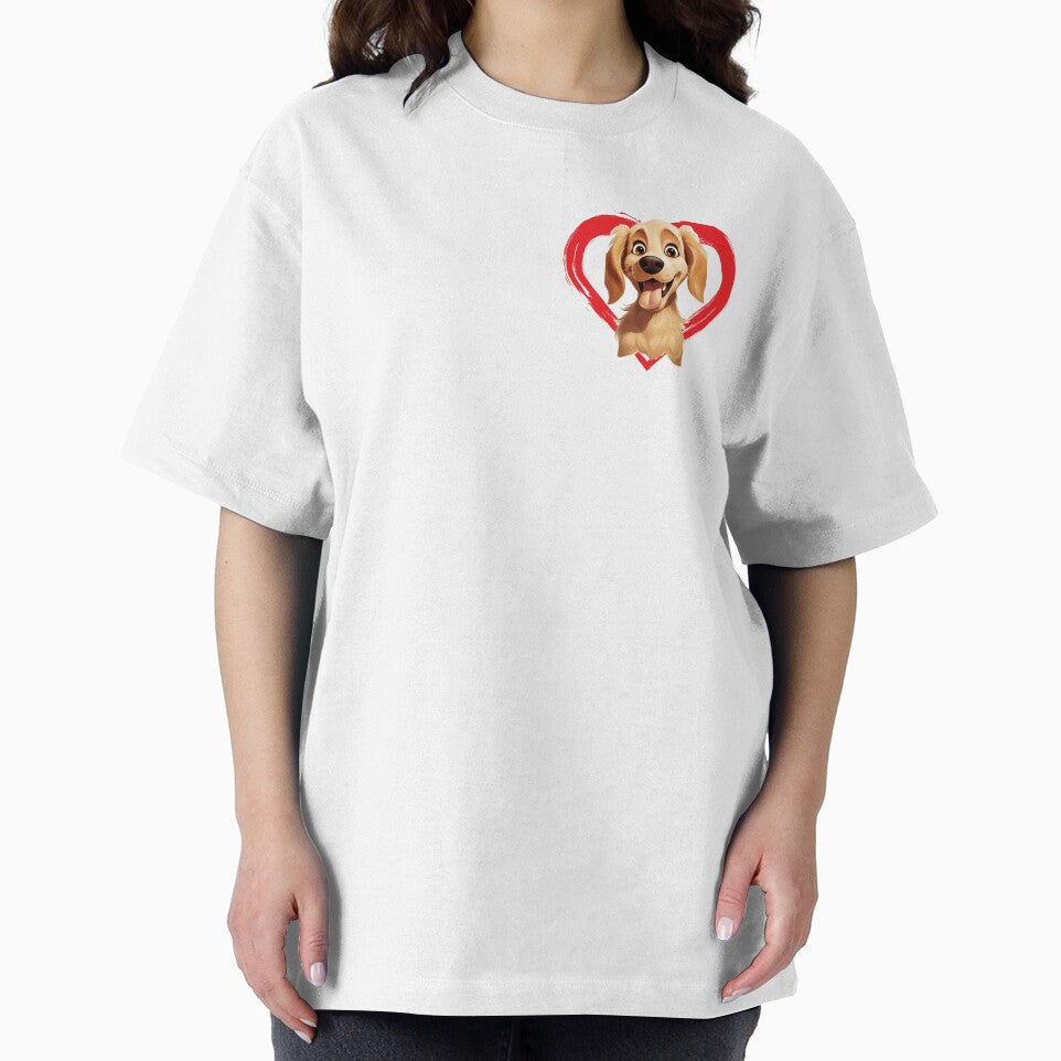 Golden Retriever Cartoon in Love Heart swoosh by For Dog Sake!® T-Shirts, Hoodie, Sweatshirt | BlankRebels.com (Image 2)