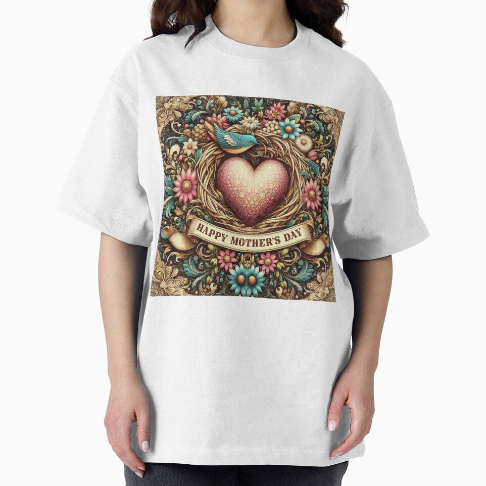 Mother Bird Heart in the Nest Happy Mothers day by Illuministique T-Shirts, Hoodie, Sweatshirt | BlankRebels.com (Image 2)