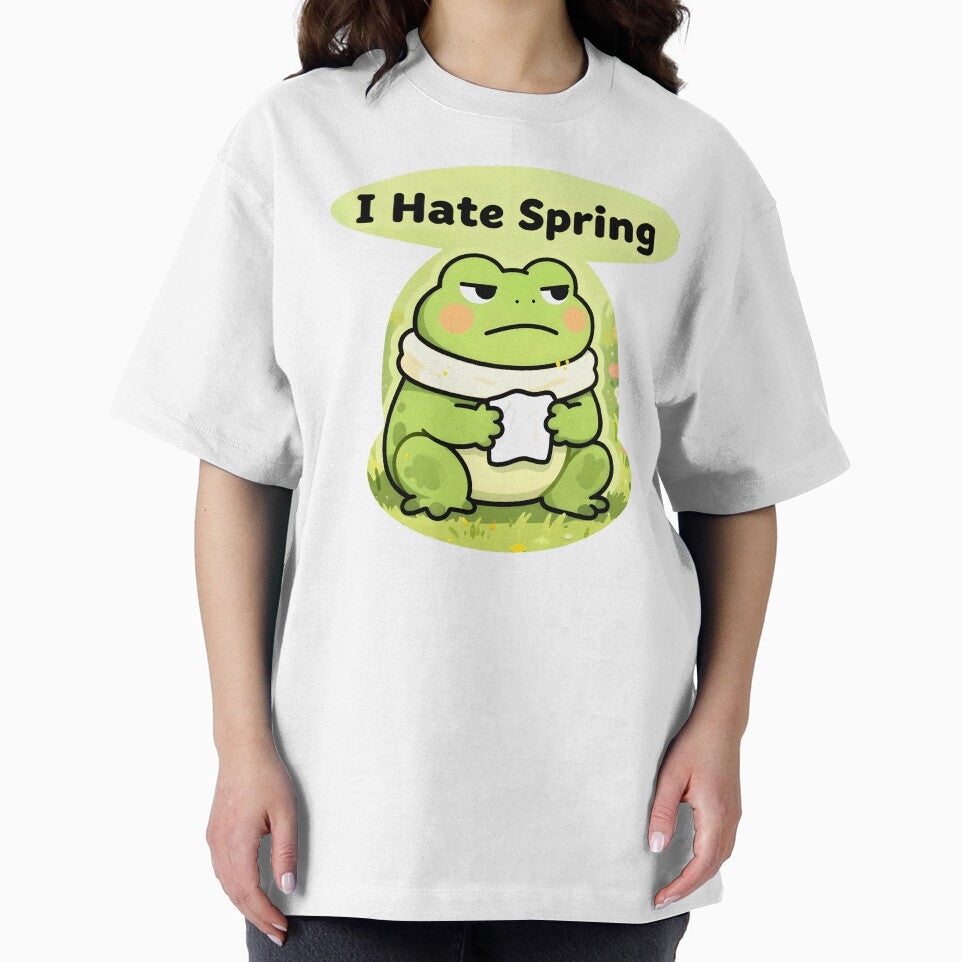 Allergy Season Survivor – Grumpy Frog Sneezing Spring Meme Sticker T-Shirts, Hoodie, Sweatshirt