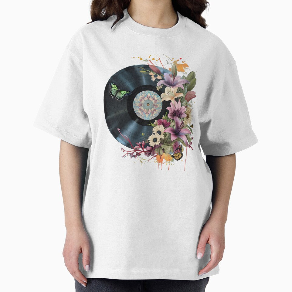 Floral Vinyl Groove - Vintage Music Aesthetic by CoolitCreative T-Shirts, Hoodie, Sweatshirt | BlankRebels.com (Image 2)