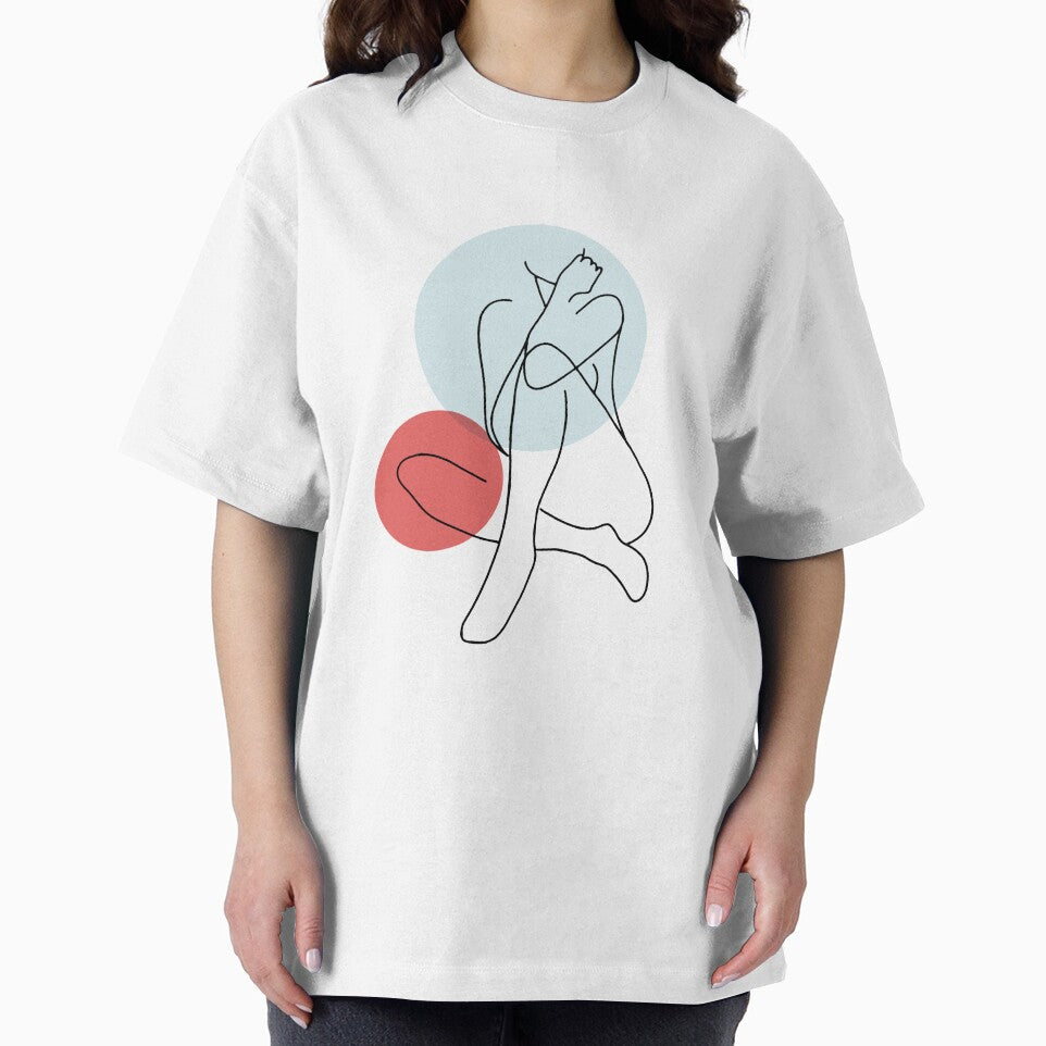 woman lineart body lineart minimal by Sticker-Tee