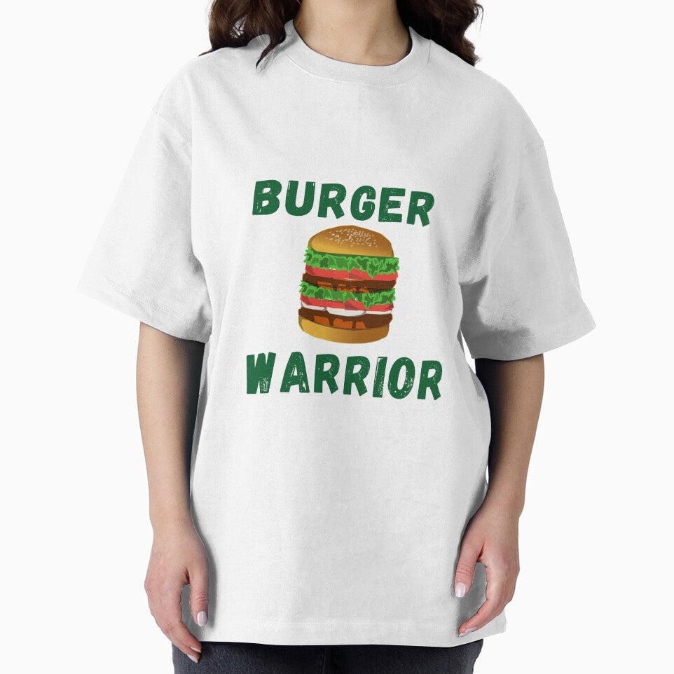 Burger Warrior - Burger  Lover Green Colored Text white background by IrinchiDE T-Shirts, Hoodie, Sweatshirt (Image 2)